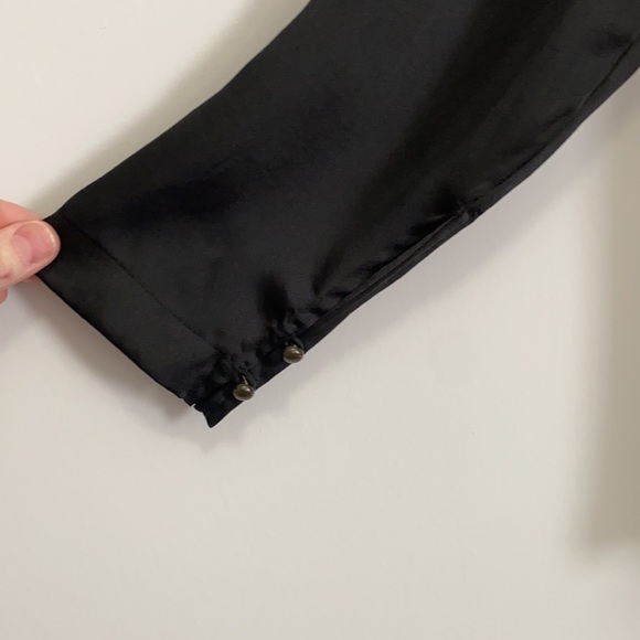 Black satin blouse - Picture 3 of 6